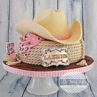Cowboy hat & buckle cake
