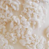 White on White Classic Pearls and Bas Relief