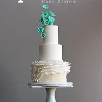 Elegant Sugar Flower Wedding Cake