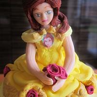 Belle princess caricature cake