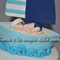Baby Sailor christening cake