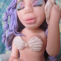 mermaid with purple hair