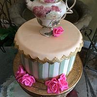 Tea Party Bridal Shower Cake