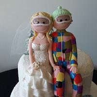 Snow wedding cake