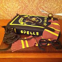 Harry Potter book birthday cake