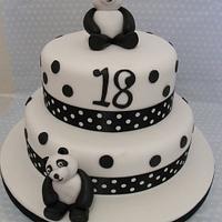 18th birthday panda cake 