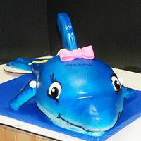 Tri-Delta Sorority Dolphin Birthday Cake