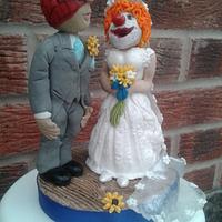 Fancy dress Wedding cake
