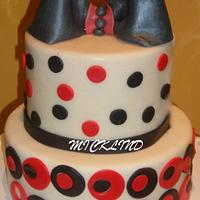 RED & BLACK BIRTHDAY THEMED CAKE