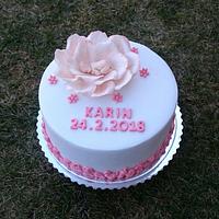 Christening cake for girl