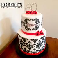 Damask 60th Cake Damask 60th Cake