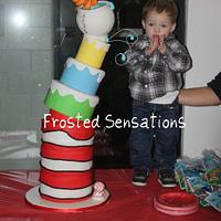 Cat in the Hat Birthday Cake