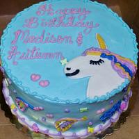 Unicorn buttercream cake