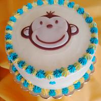 1st Birthday Cute Monkey Cake (Oct 2014)