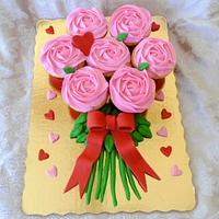 Roses Cupcake Display