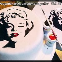 Marilyn Monroe Hand Painted Cake
