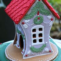 Woodland gingerbread house