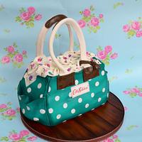 Teal handbag cake