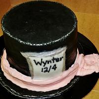 Top Hat cake Buttercream Mad Hatter