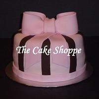 pink and brown cake