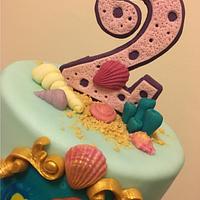 Gorgeous Mermaid Cake For Lovely Lara's 2nd Birthday 🐚 🌊