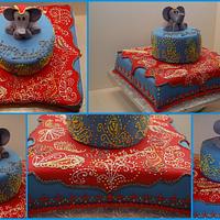 Indian Inspired First Birthday Cake 