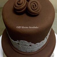 Chocolate Sugar Lace Cake