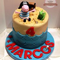 Tarta George Pig pirata, George Pig Pirate cake