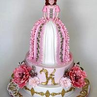Marie Antoinette style birthday cake