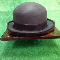 Bowler Hat Birthday Cake 