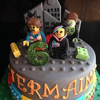 Lego movie theme cake