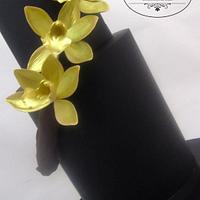 Elegant Gold Orchids