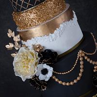 Romantic Great Gatsby weddingcake