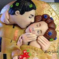 "The Kiss" wedding cake