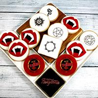 True Blood and Supernatural theme cookies