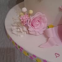 Flowery princess cake