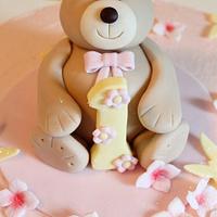 Buttercream Teddy Bear 1st Birthday Cake