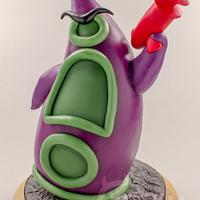 purpel Tantacle 3D cake