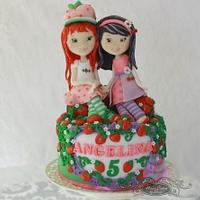 Strawberry Shortcake and Cherry Jam birthday cake