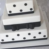 Black & White Wedding cake