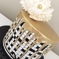 Gold crossword cake Decorated Cake by IllMakeTheCake CakesDecor
