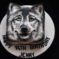 Werewolf painted cake