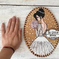 Wedding boutique giant cookie gift 