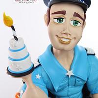 Policeman - its his birthday!