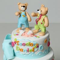 Baby and teddy bears