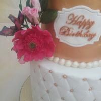 Gerbera birthday cake