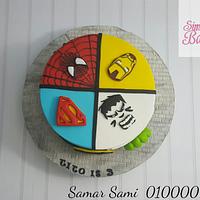 Superheroes cake 