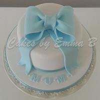 Mothers Day Bow Cake in Blue