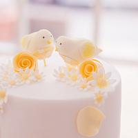 Easter chick wedding cake