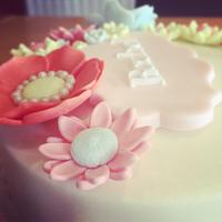 Pretty floral birthday cake